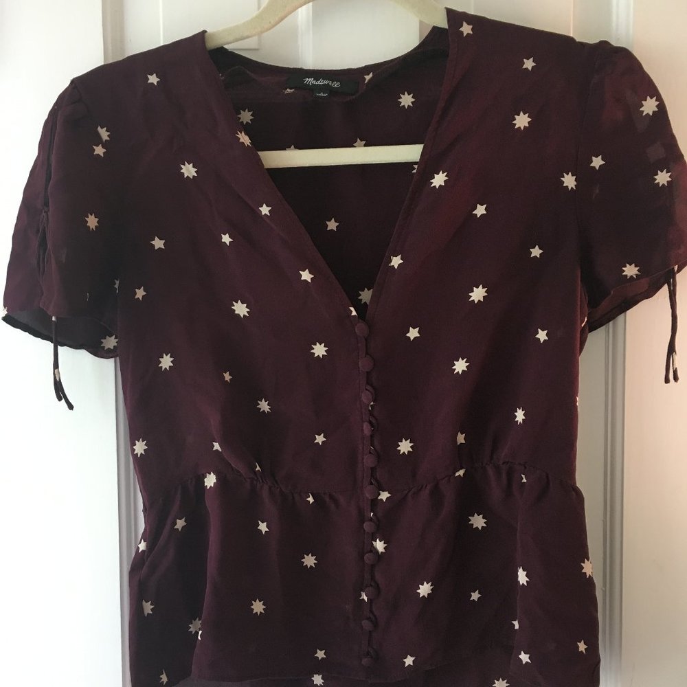 Madewell Maroon Blouse